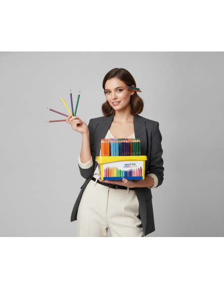 ▷ LAPICEROS COLOR GIOTTO STILNOVO SCHOOLPACK 192UDS | Taine - Imagen 2