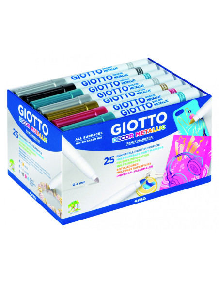 ▷ ROTULADORES GIOTTO 24 UDS DECOR METALIC SCHOOL | Taine - Imagen 1