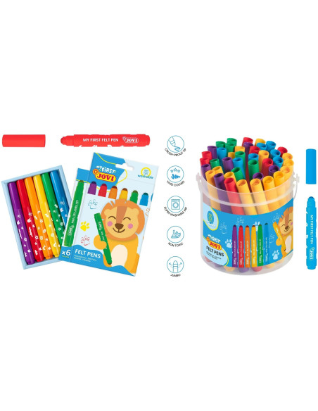 ▷ ROTULADORES JOVI 6 UDS FELT PENS | Taine - Imagen 1