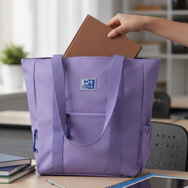 ▷ MOCHILA OXFORD TOTE BAG B-TRENDY VIOLETA | Taine - Imagen 2