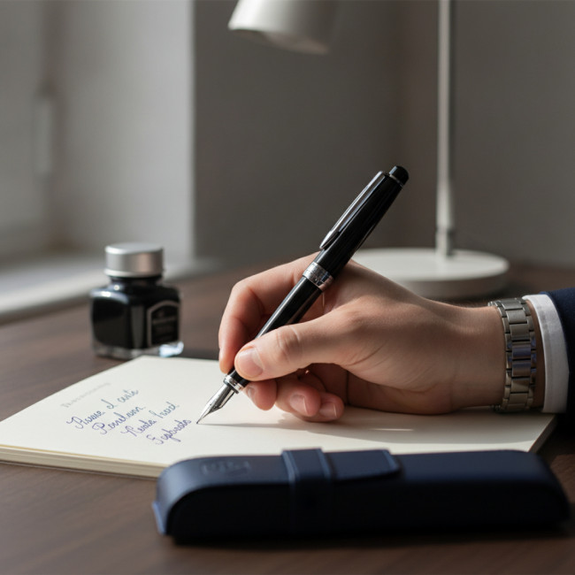 ▷ PLUMA WATERMAN EXPERT NEGRA CT + ESTUCHE PIEL | Taine - Imagen 2