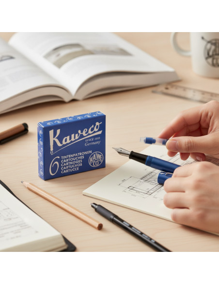 ▷ RECAMBIO KAWECO PLUMA AZUL 6 UN | Taine - Imagen 2