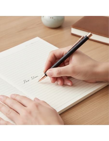 ▷ BOLÍGRAFO NEO SLIM NEGRO MATE ORO ROSÉ FABER-CASTELL | Taine - Imagen 2