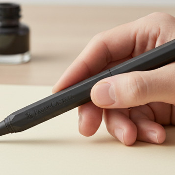 ▷ SET BOLIGRAFO Y PLUMA NEGRO BRONCE FABER | Taine - Imagen 2
