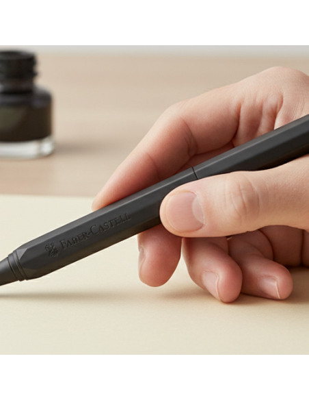▷ SET BOLIGRAFO Y PLUMA NEGRO BRONCE FABER | Taine - Imagen 2
