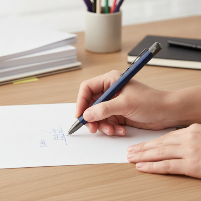 ▷ BOLIGRAFO HEXO AZUL MATE FABER | Taine - Imagen 2