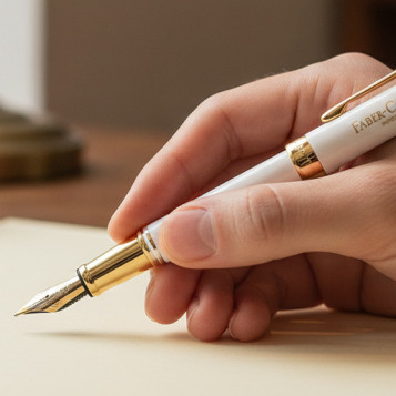 ▷ PLUMA FABER CASTELL NEO SLIM GOLD ED LIM BLANCO/ORO | Taine - Imagen 2