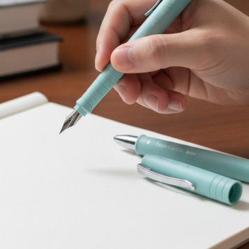 ▷ SET PLUMA Y BOLIGRAFO FABER POLYBALL AZUL CARIBE | Taine - Imagen 2