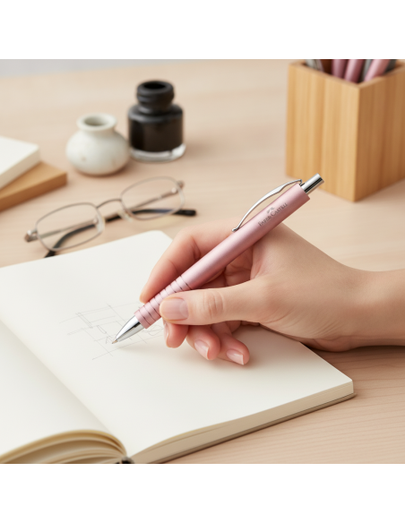 ▷ BOLÍGRAFO ESSENTIO ALUMINIO ROSÉ FABER-CASTELL | Taine - Imagen 2