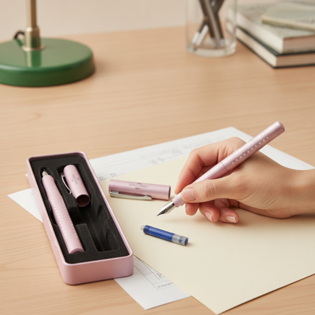 ▷ ESTUCHE DE REGALO GRIP ESTILOGRAFICA ROSA FABER-CASTELL | Taine - Imagen 2