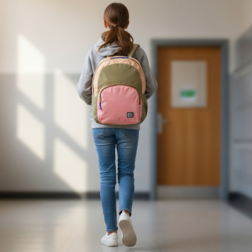 ▷ MOCHILA REVERSIBLE OXFCOL RPET SAF ROSE | Taine - Imagen 2