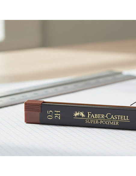 ▷ MINAS 0,5MM 2H SUPER-POLYMER 12 UD FABER CASTELL | Taine - Imagen 2