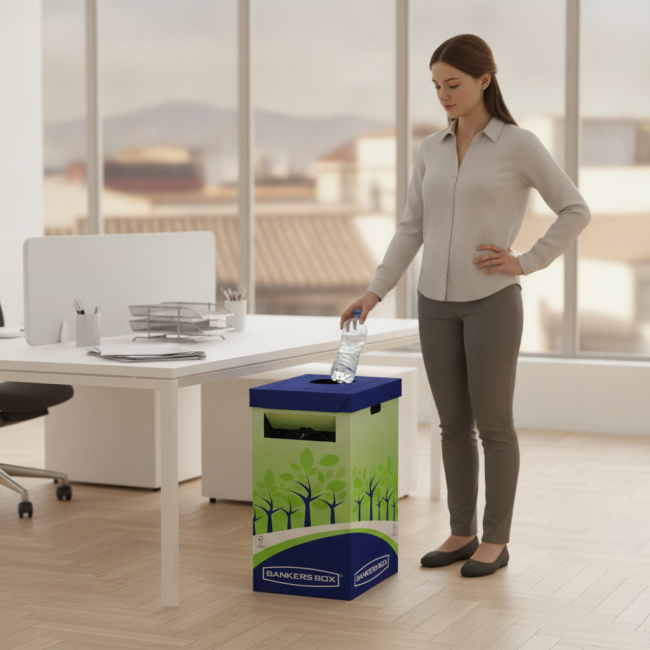 ▷ PAPELERA FELLOWES DE RECICLAJE 69 L. R-KIVE BANKERS BOX 60X30X50MM | Taine - Imagen 2