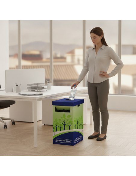 ▷ PAPELERA FELLOWES DE RECICLAJE 69 L. R-KIVE BANKERS BOX 60X30X50MM | Taine - Imagen 2