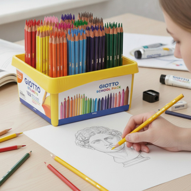 ▷ LAPICEROS COLOR GIOTTO STILNOVO SCHOOLPACK 192UDS | Taine - Imagen 2