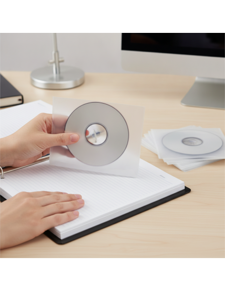 ▷ FUNDA CD's/DVD's 1/8 SIN TAL. PP ADHESIVAS (10 U.) GRAFOPLAS | Taine - Imagen 2