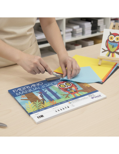 ▷ CUADERNO FABRIANO MANUALIDADES SEDA 33X24CM 10HJ COLORES SURTIDOS | Taine - Imagen 2