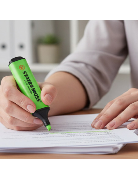▷ ROTULADOR STABILO BOSS 70/33 VERDE FLUORESCENTE | Taine - Imagen 2