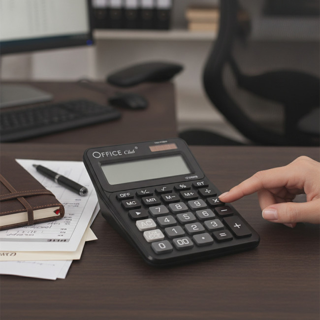 ▷ CALCULADORA INGRAF CD-2720-12 NEGRO OFFICE CLUB | Taine - Imagen 2