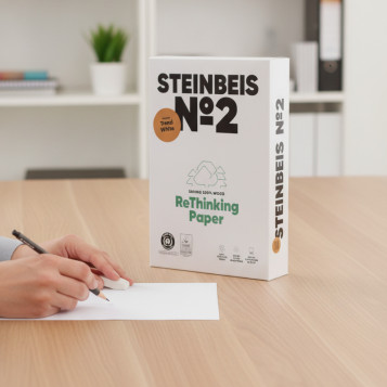 ▷ PAPEL A4 100% RECICLADO 80G 500H STEINBEIS Nº2 TREND WHITE | Taine - Imagen 2