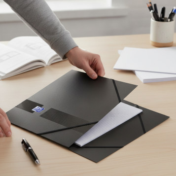 ▷ CARPETA OXFORD SOLAPAS PP 24X32 NEGRA | Taine - Imagen 2