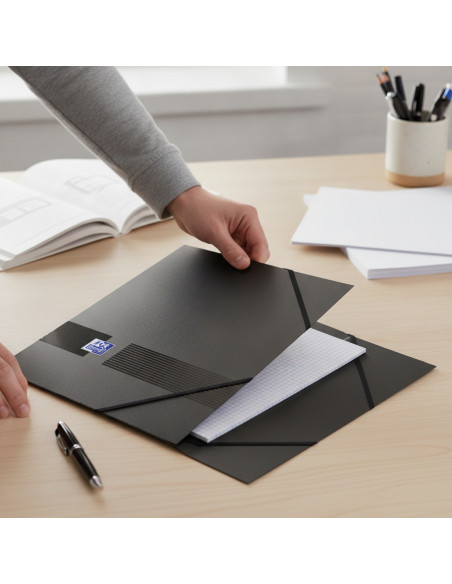 ▷ CARPETA OXFORD SOLAPAS PP 24X32 NEGRA | Taine - Imagen 2