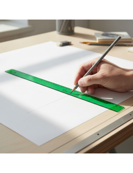 ▷ REGLA FABERCASTELL 40CM GRADUADA VERDE | Taine - Imagen 2