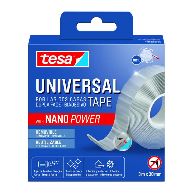 ▷ CINTA TESA UNIVERSAL NANO POWER 3MX30MM | Taine - Imagen 1