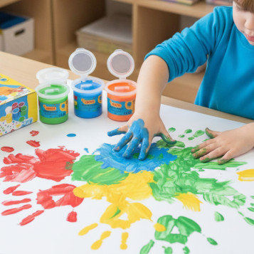 ▷ PINTURA DE DEDOS JOVI ESTUCHE 6 BOTES SURTIDOS 125ML | Taine - Imagen 2