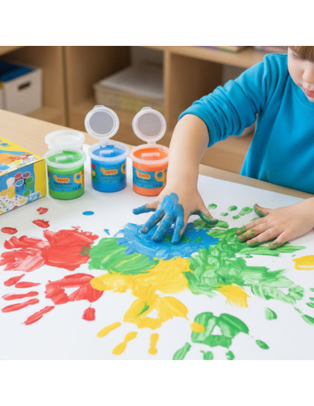 ▷ PINTURA DE DEDOS JOVI ESTUCHE 6 BOTES SURTIDOS 125ML | Taine - Imagen 2