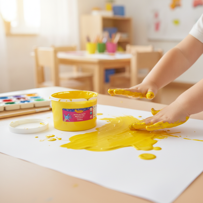 ▷ PINTURA JOVI AMARILLO DE DEDOS 500ML | Taine - Imagen 2