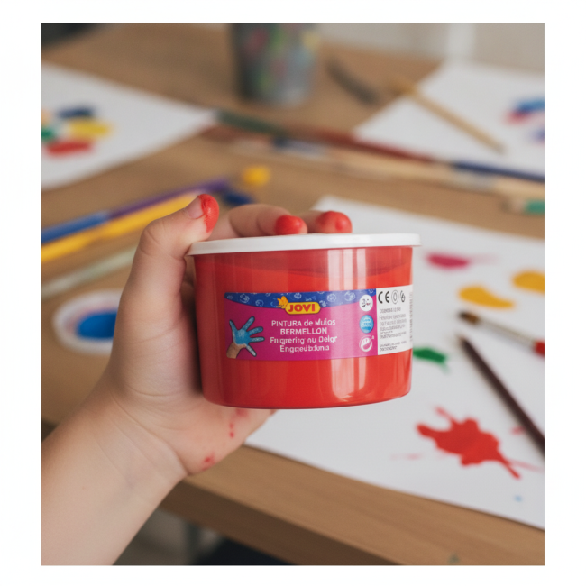 ▷ PINTURA JOVI BERMELLON DE DEDOS 500ML | Taine - Imagen 2