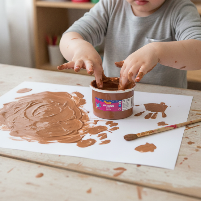 ▷ PINTURA JOVI MARRON DE DEDOS 500ML | Taine - Imagen 2