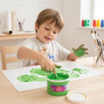 ▷ PINTURA JOVI VERDE DE DEDOS 500ML | Taine - Imagen 2
