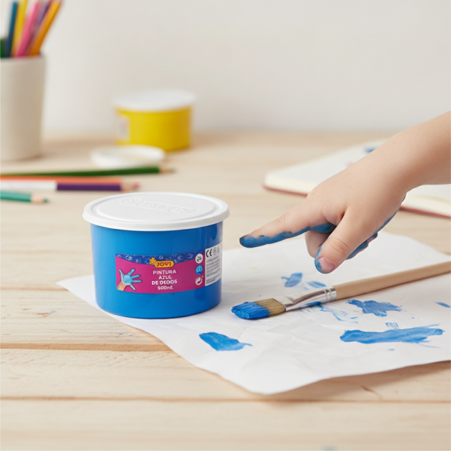 ▷ PINTURA JOVI AZUL DE DEDOS 500ML | Taine - Imagen 2
