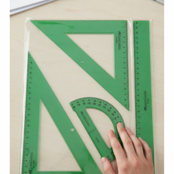 ▷ ESTUCHE FABERCASTELL REGLAS ESCOLARES JUEGO 4 PIEZAS | Taine - Imagen 2