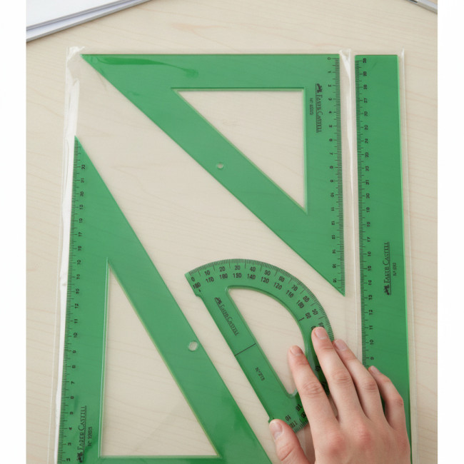 ▷ ESTUCHE FABERCASTELL REGLAS ESCOLARES JUEGO 4 PIEZAS | Taine - Imagen 2