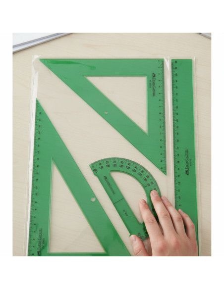 ▷ ESTUCHE FABERCASTELL REGLAS ESCOLARES JUEGO 4 PIEZAS | Taine - Imagen 2