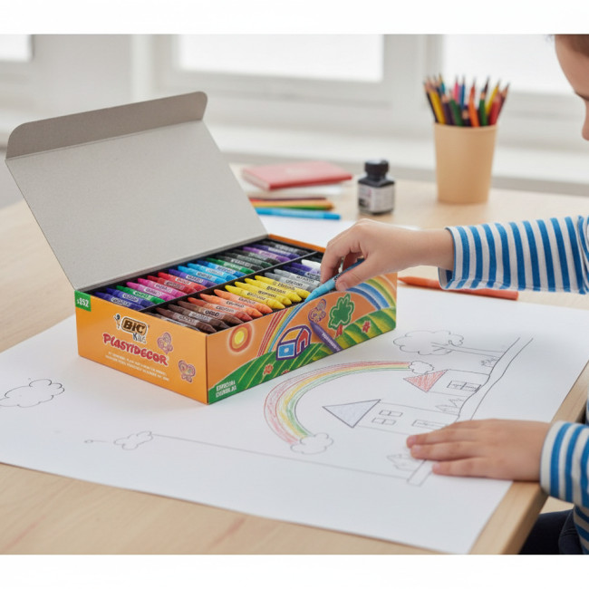 ▷ CERAS PLASTIDECOR 352 UDS CLASSPACK 352 X 16 COLORES BIC | Taine - Imagen 2