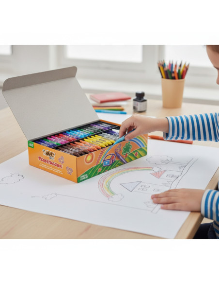 ▷ CERAS PLASTIDECOR 352 UDS CLASSPACK 352 X 16 COLORES BIC | Taine - Imagen 2