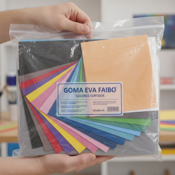 ▷ GOMA EVA FAIBO COLORES SURTIDOS 50X65CM BOLSA 10HJ | Taine - Imagen 2
