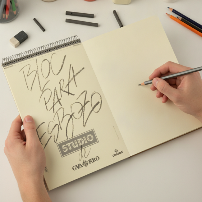 ▷ BLOC DIBUJO CANSON ESBOZO GUARRO LAPIZ A5 50H 90GR ESPIRAL | Taine - Imagen 2