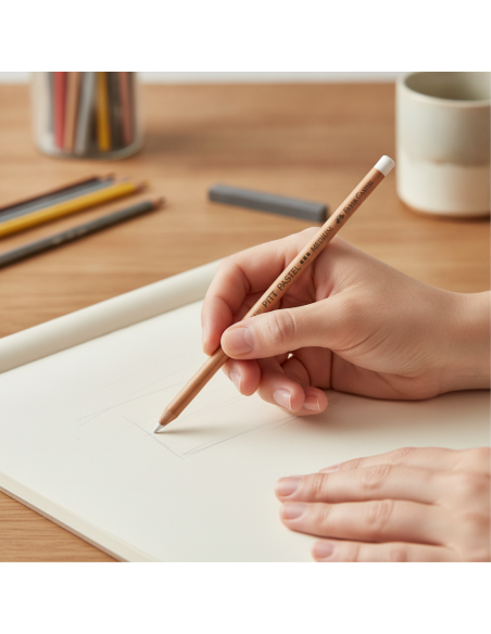 ▷ LAPIZ FABER CASTELL PITT BLANCO COMPUESTO MINA NO GRASA | Taine - Imagen 2