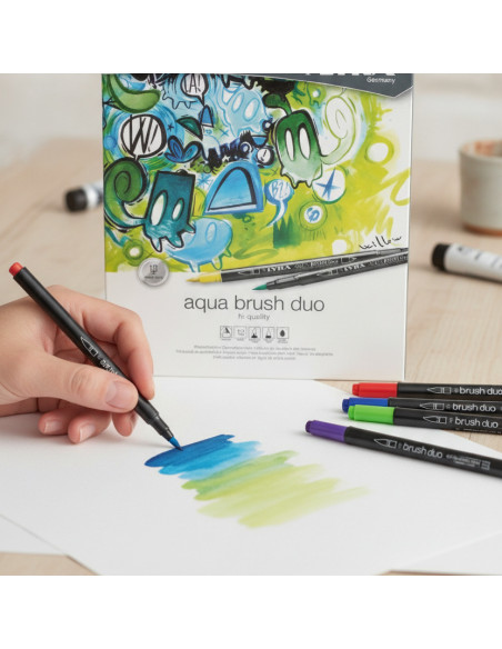▷ ROTULADORES LYRA 12 UDS AQUA BRUSH SURTIDOS FILA | Taine - Imagen 2