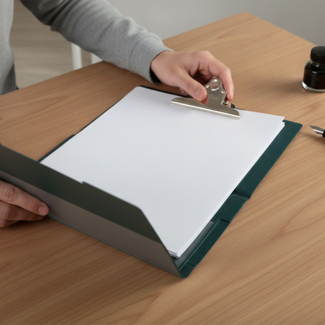 ▷ CARPETA ESSELTE NEGRA CON PINZA Y TAPA FOLIO | Taine - Imagen 2