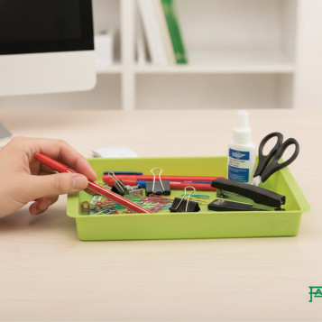 ▷ BANDEJA FAIBO MULTIUSO VERDE 23X14,5X3CM CONICA APILABLE | Taine - Imagen 2