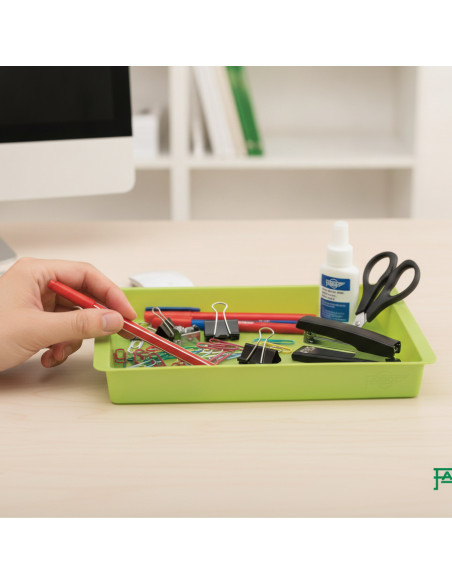 ▷ BANDEJA FAIBO MULTIUSO VERDE 23X14,5X3CM CONICA APILABLE | Taine - Imagen 2