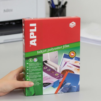 ▷ CAJA APLI 50U POLYESTER ADHESIVO A4 INKJET CALIDAD FOTO | Taine - Imagen 2