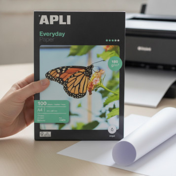 ▷ PAPEL APLI A4 180GR 100H. FOTOGRAFICO EVERYDAY | Taine - Imagen 2