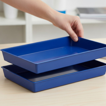 ▷ BANDEJA FAIBO MULTIUSO AZUL 23X14,5X3CM CONICA APILABLE | Taine - Imagen 2